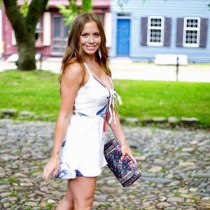 Missee white floral romper